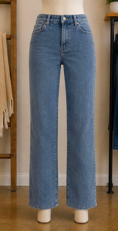 Charlie B Denim Corduroy Straight Leg Jeans