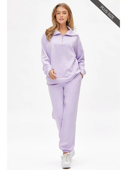 Dear Scarlett Quarter Zip Pullover + Jogger Travel Set