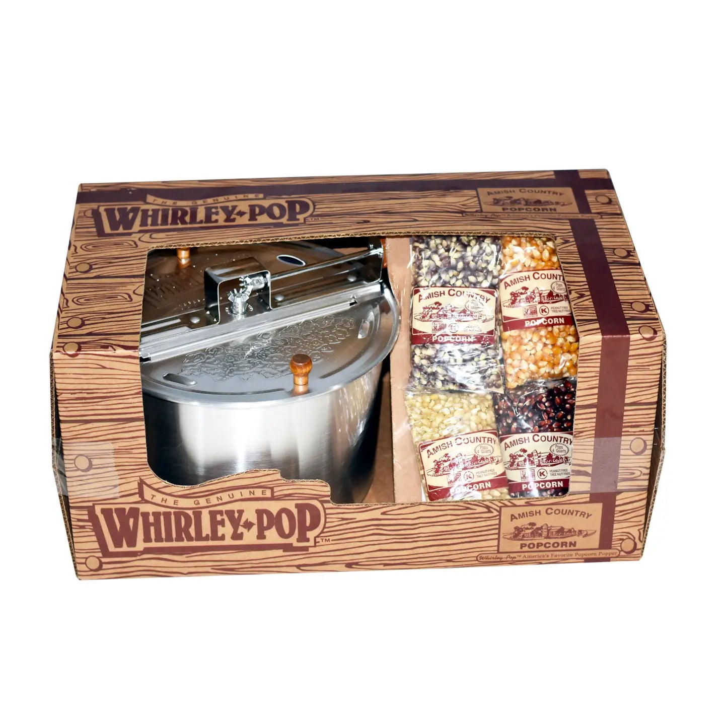 Whirley Pop Gift Set w/ 4oz Bags of Popcorn