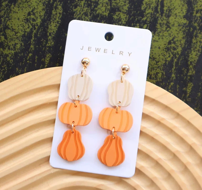 Triple Pumpkin Earrings