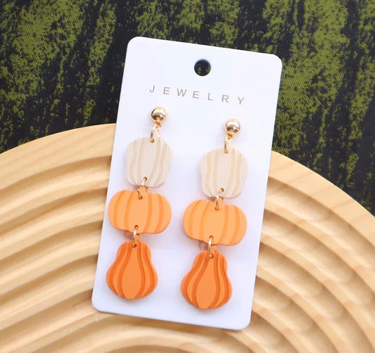 Triple Pumpkin Earrings