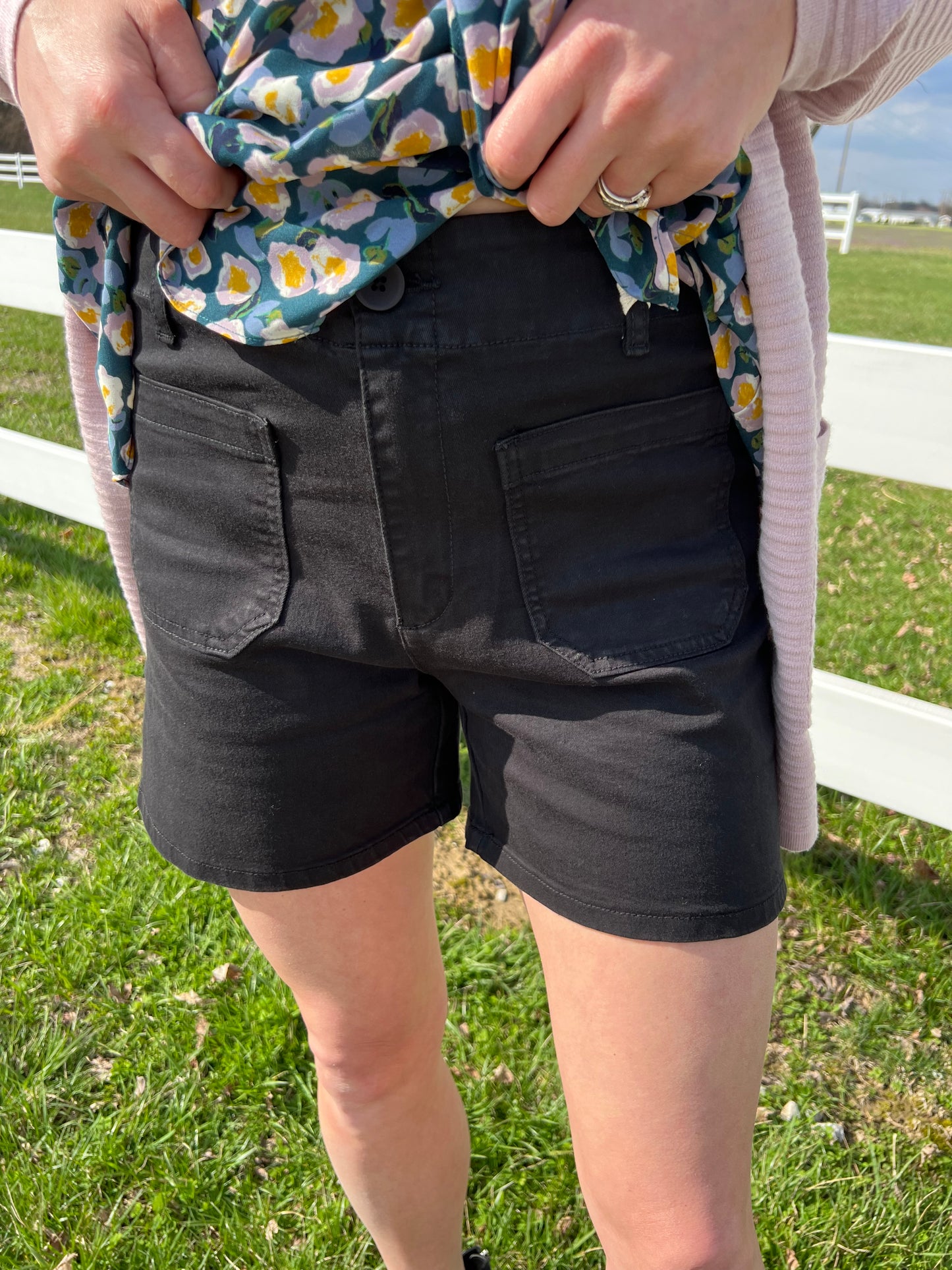 Charlie B Shorts with Patch Pockets