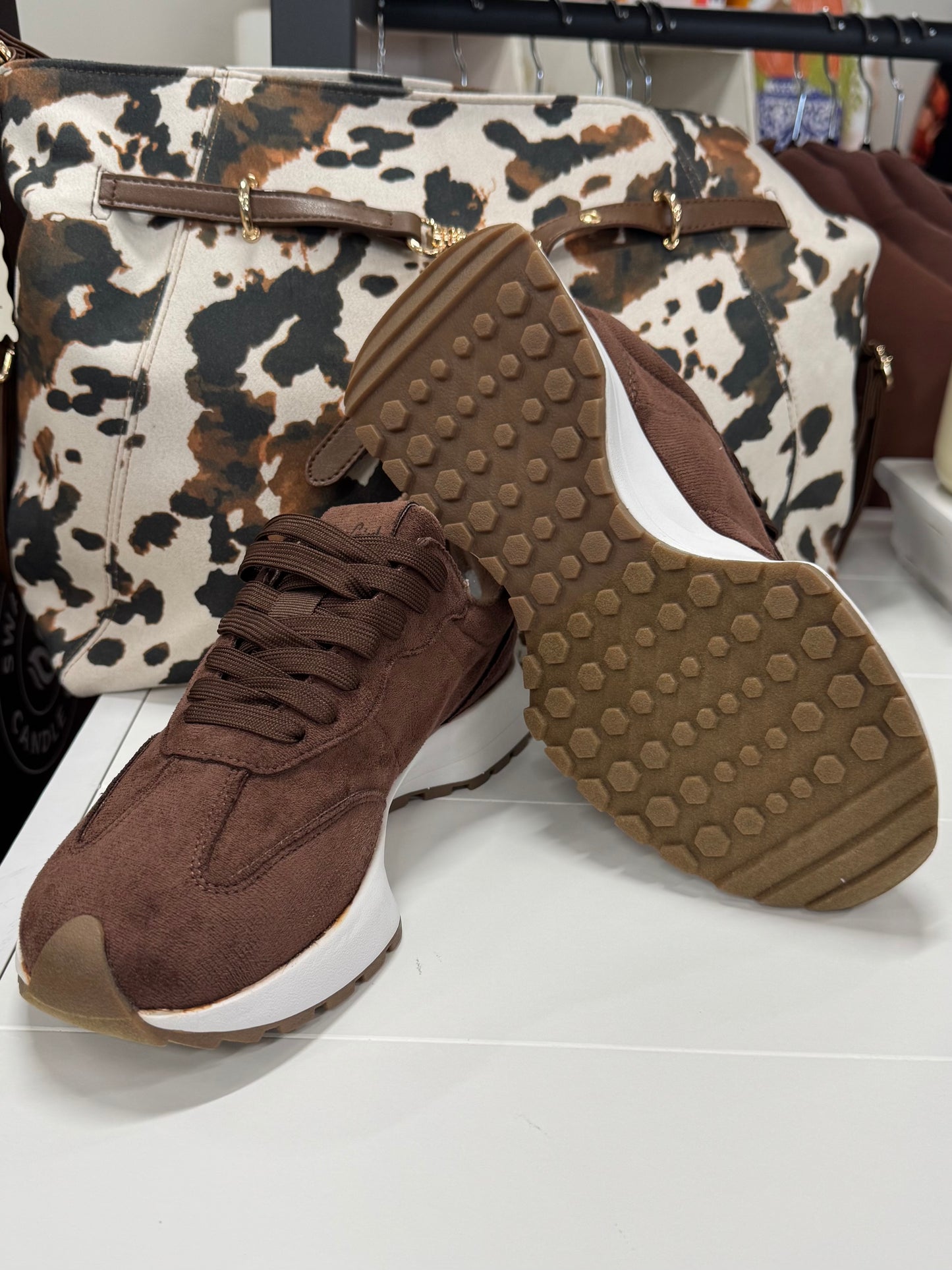 Corkys No Prob Chocolate Faux Suede Sneakers