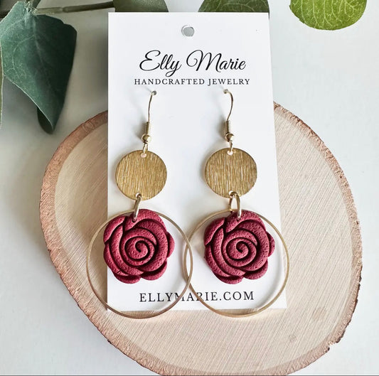 Derby Rose - Julia Clay Earrings
