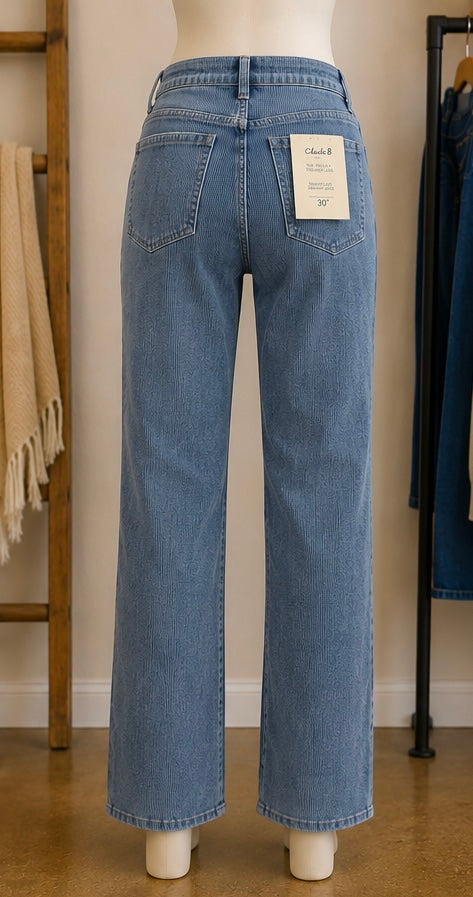 Charlie B Denim Corduroy Straight Leg Jeans