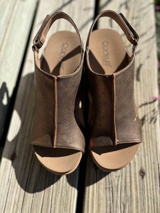 Corky's Bronze Carly Wedge