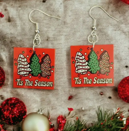 Tis the Season Cake Earrings
