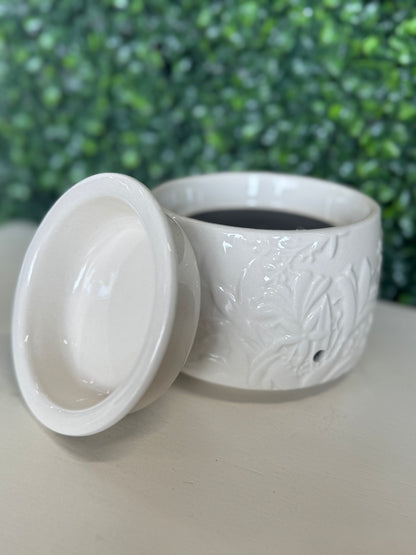 Swan Creek Ivory Floral Wax Melter