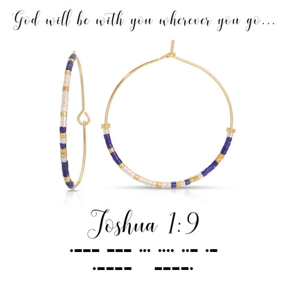 Dot & Dash Joshua 1:9 Earrings