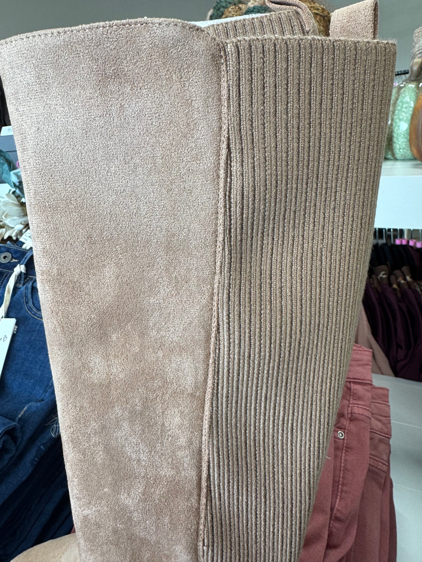 Corkys Hay There Tall Boots - camel faux suede - Wide calf