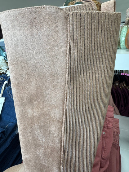 Corkys Hay There Tall Boots - camel faux suede - Wide calf