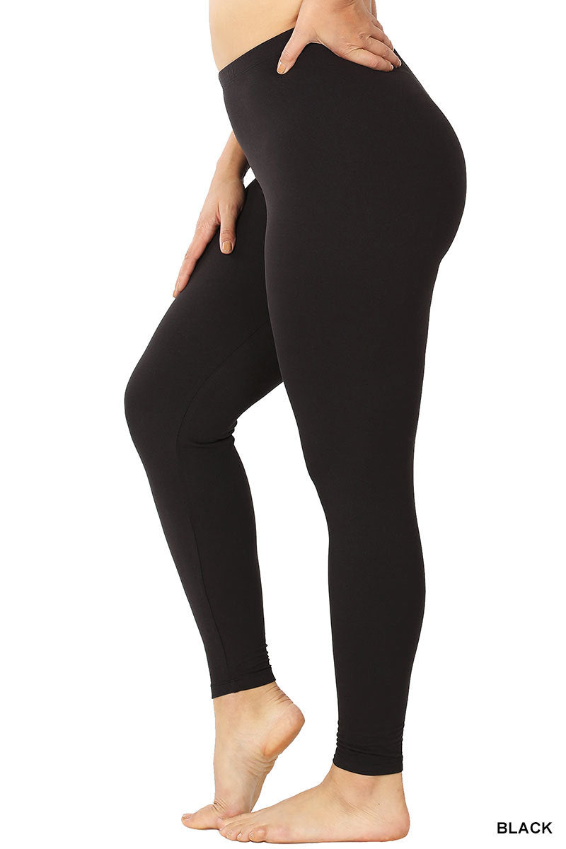 Zenana Microfiber Leggings - Small to 3X - 5 colors