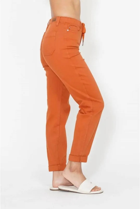 Judy Blue Garment Dyed Jogger - Orange