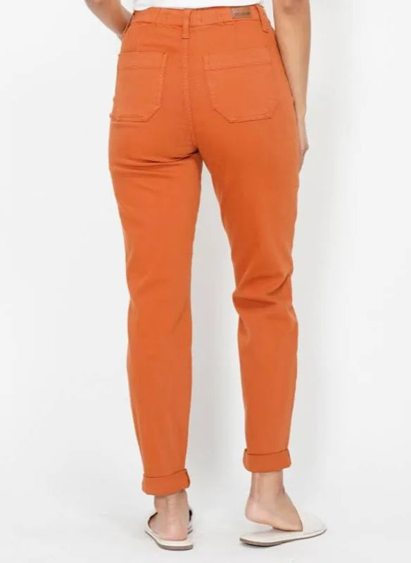 Judy Blue Garment Dyed Jogger - Orange