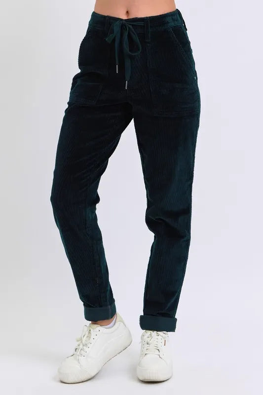 Judy Blue Emerald Corduroy Joggers