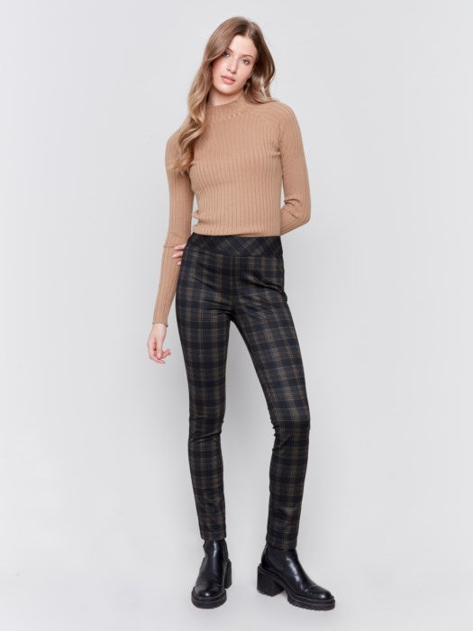 Charlie B Reversible Plaid PDR Pull-On Pants