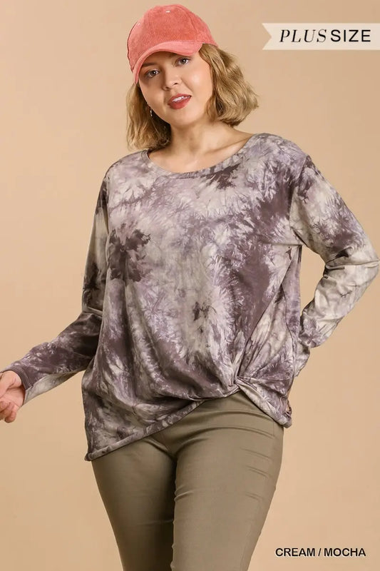 Plus Umgee Tie Dye Long sleeve top - 2 colors