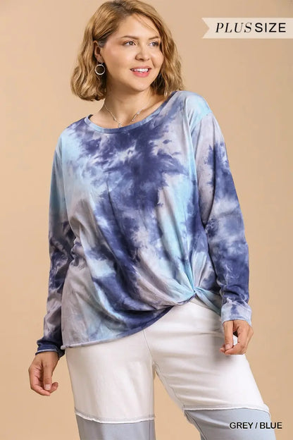 Plus Umgee Tie Dye Long sleeve top - 2 colors