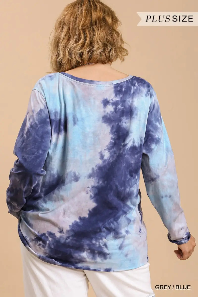 Plus Umgee Tie Dye Long sleeve top - 2 colors