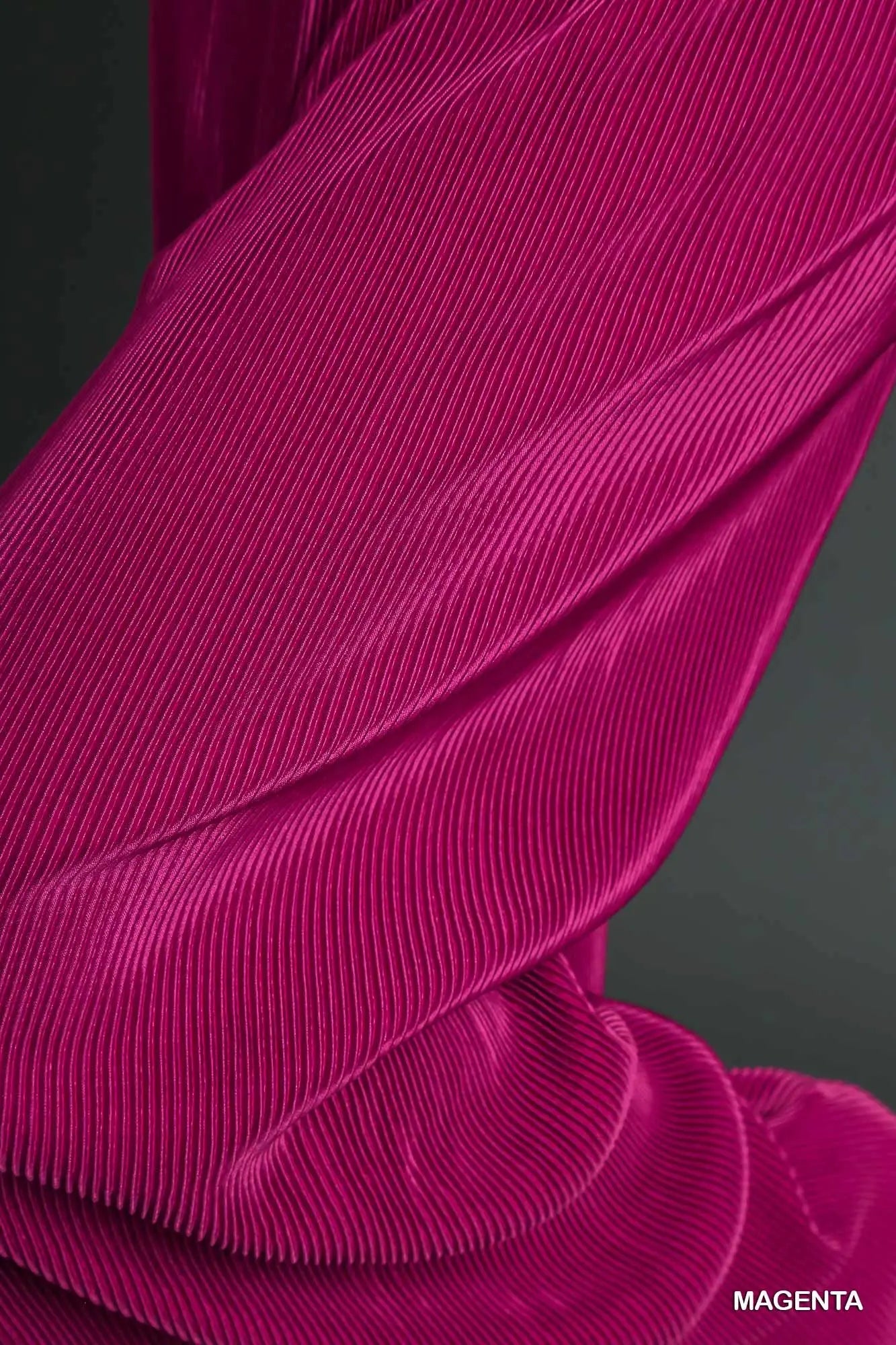 Umgee Pleated Satin Wide Bottoms with Elastic Waistband