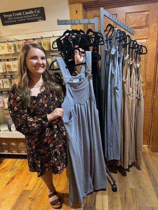 ee:some Solid Sleeveless Wide Leg Jumpsuit - Denim