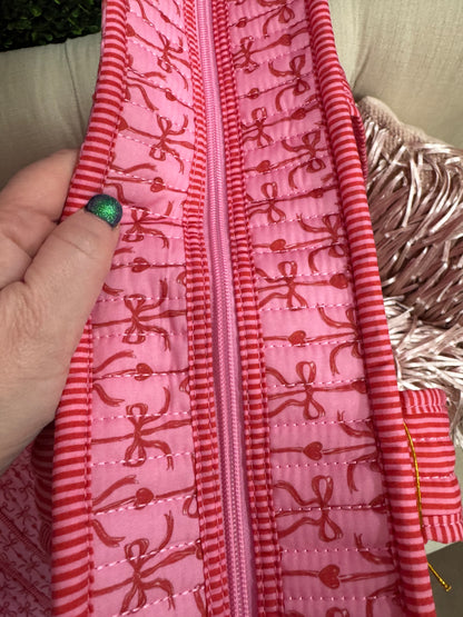 Simply Southern Valentine Bow, Heart, and Ruffle Tote