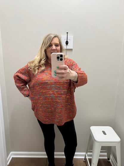 Plus Keren Hart multi color Sweater with button detail