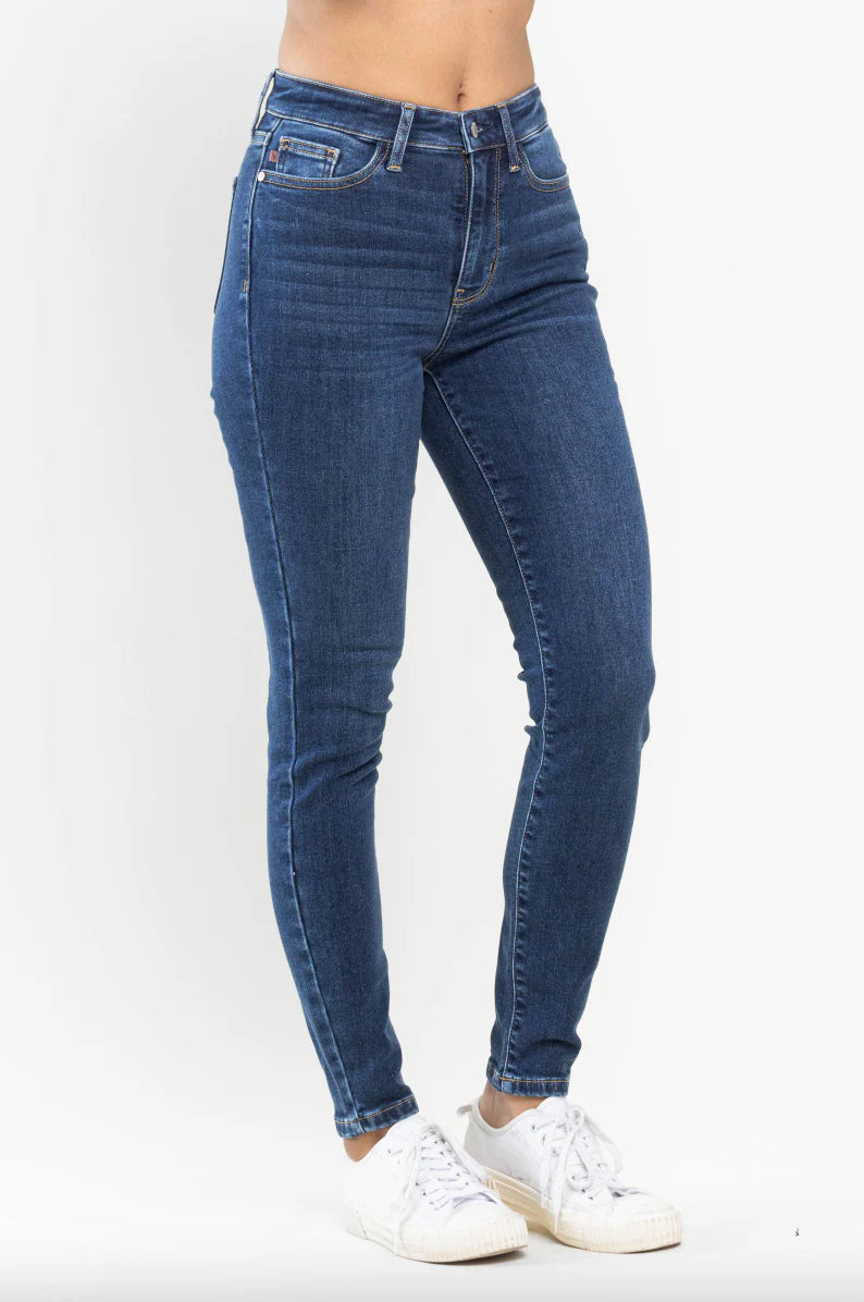 Judy Blue Dark Wash Thermal Skinny Jeans