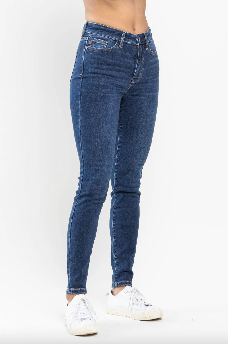 Judy Blue Dark Wash Thermal Skinny Jeans