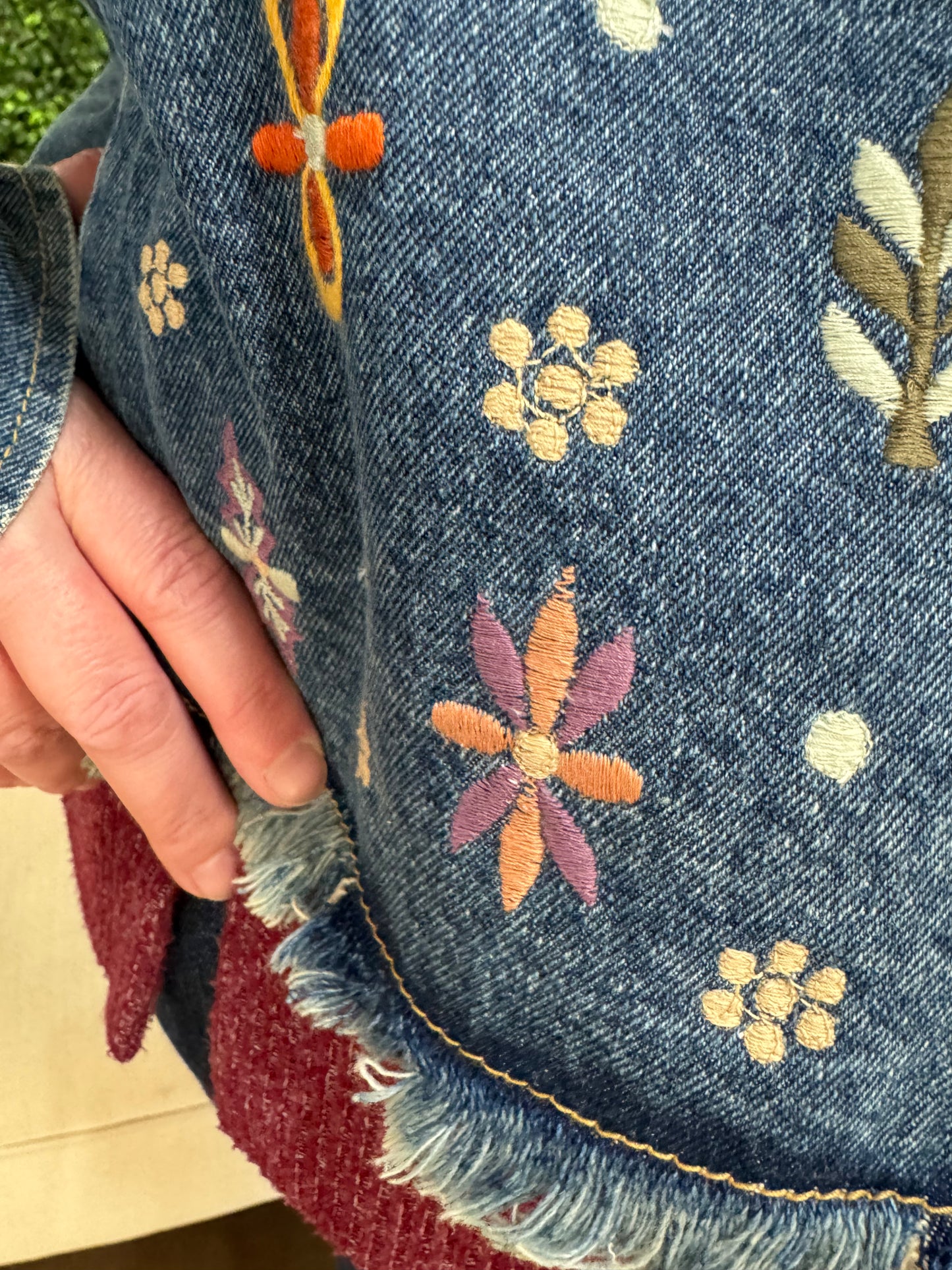 Keren Hart Denim Jacket with Embroidery