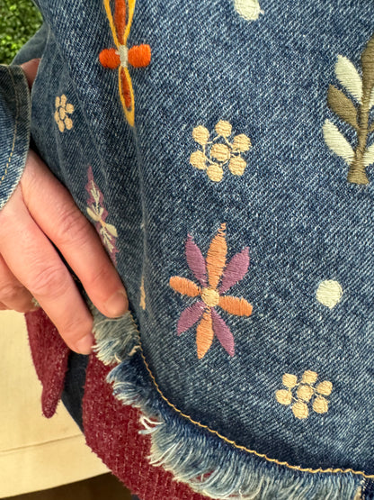 Keren Hart Denim Jacket with Embroidery