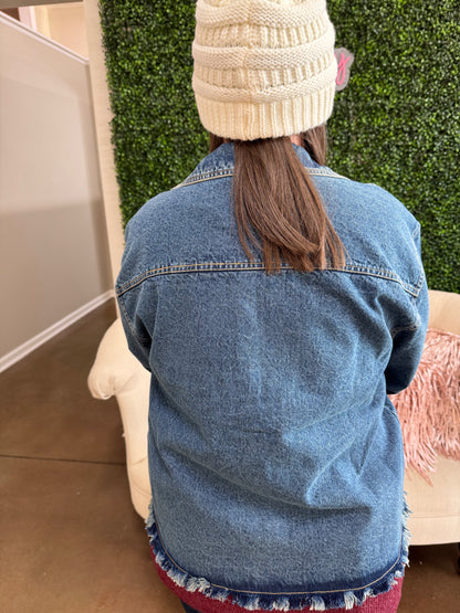 Keren Hart Denim Jacket with Embroidery