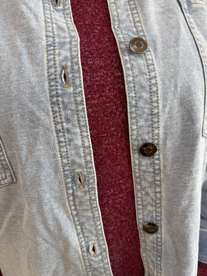 Keren Hart Soft Bleached Oversized Denim Jacket