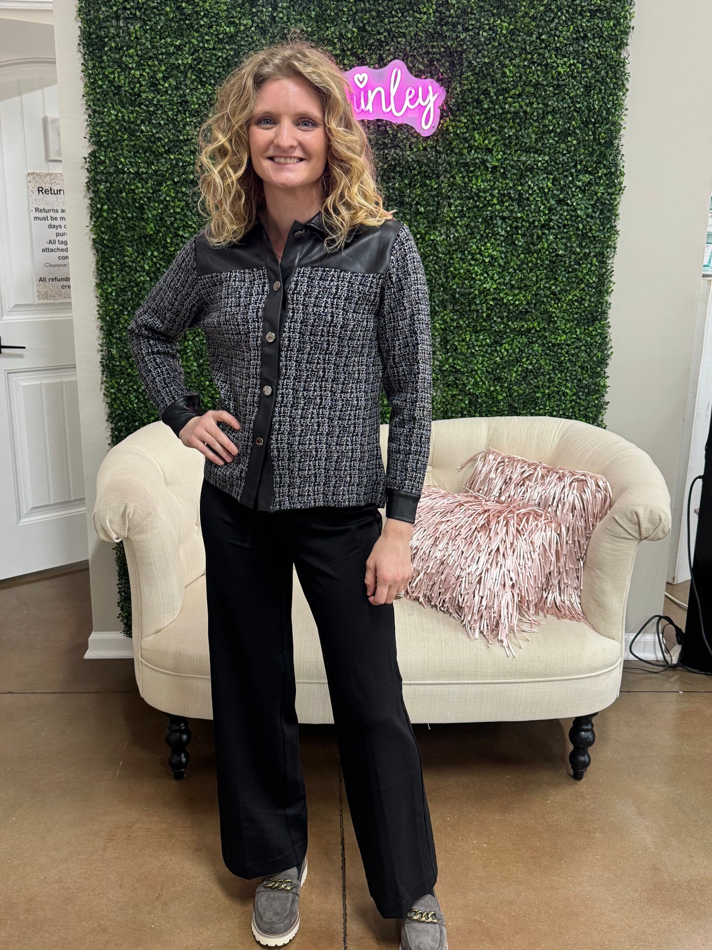 Keren Hart Black Straight Leg Pants