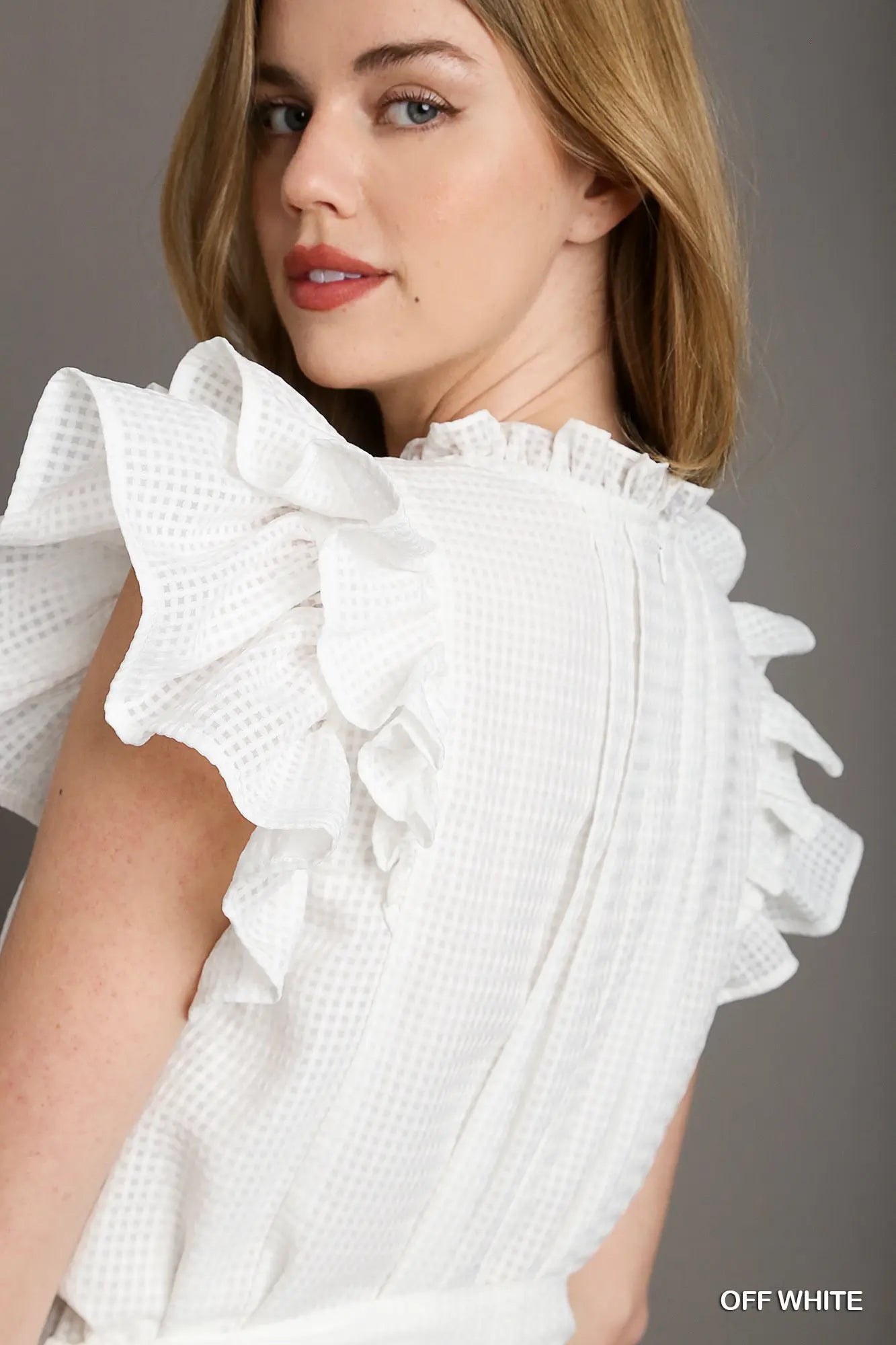 Umgee Off White Mini Dress with Belt