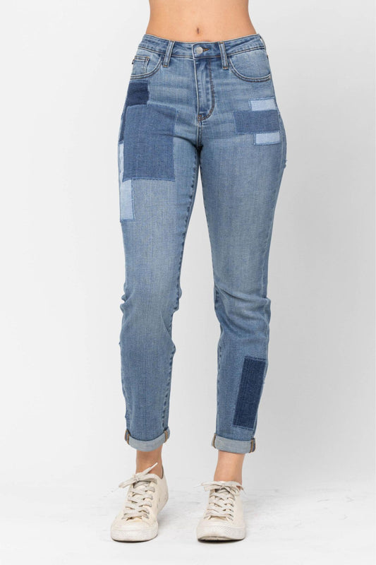 Judy Blue Boyfriend Patch jeans