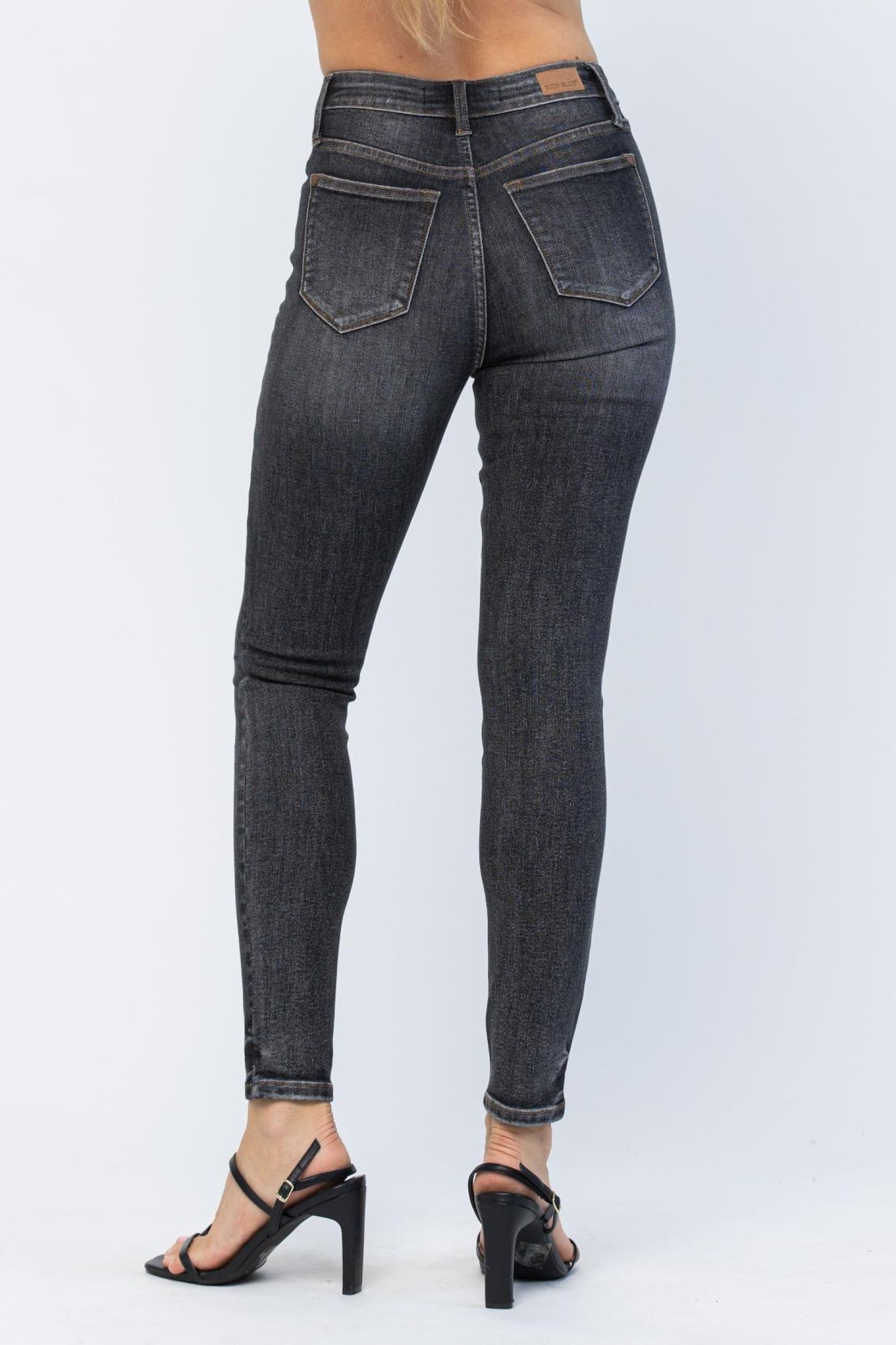 Judy Blue Vintage Black Yoke Skinny Jeans