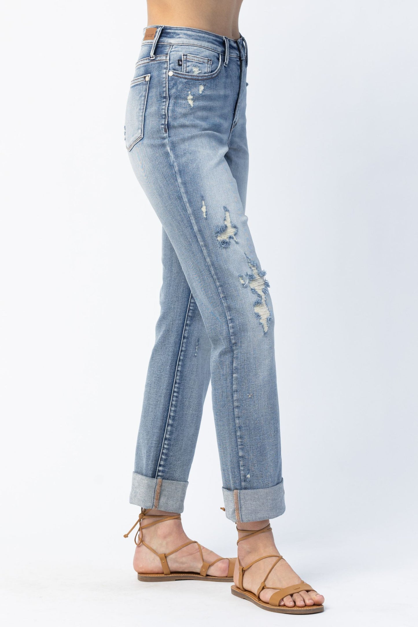 Judy Blue Distressed Boyfriend Jeans