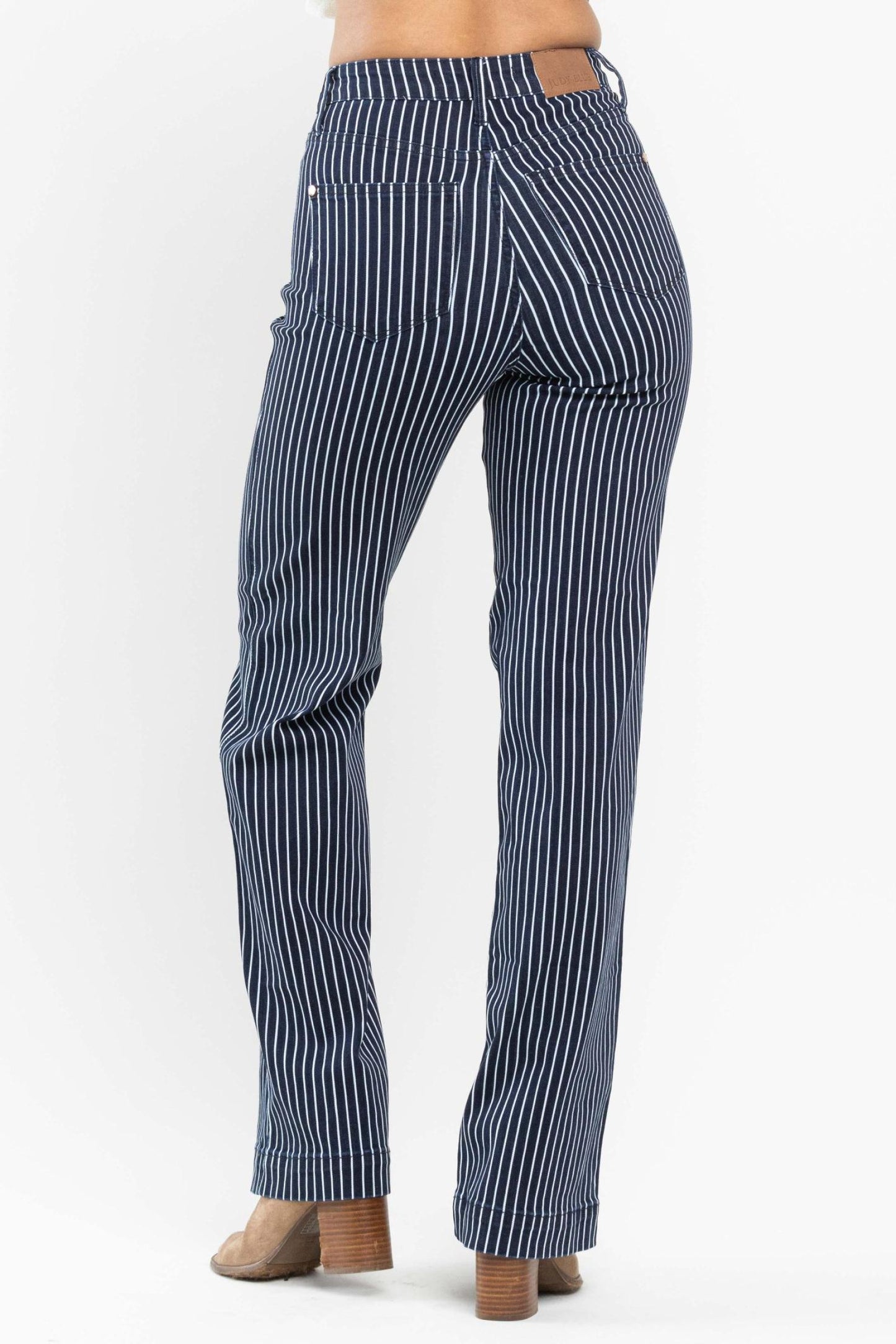 Judy Blue Tummy Control Straight Striped Jeans