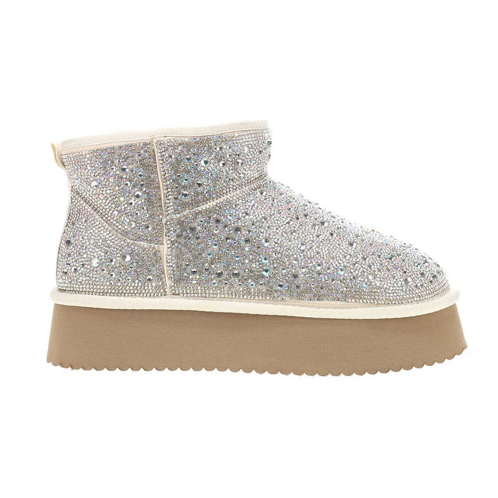 Corkys Homebody Rhinestone Platform Booties