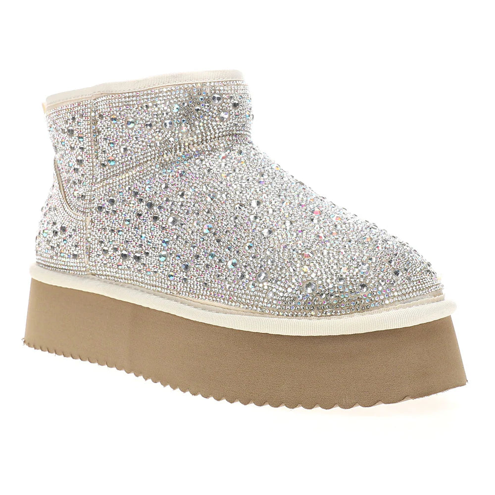 Corkys Homebody Rhinestone Platform Booties