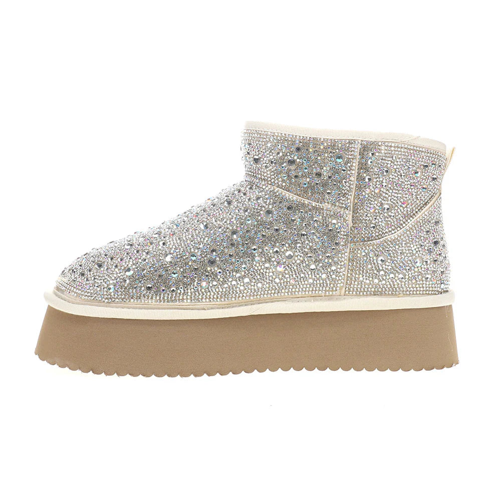 Corkys Homebody Rhinestone Platform Booties