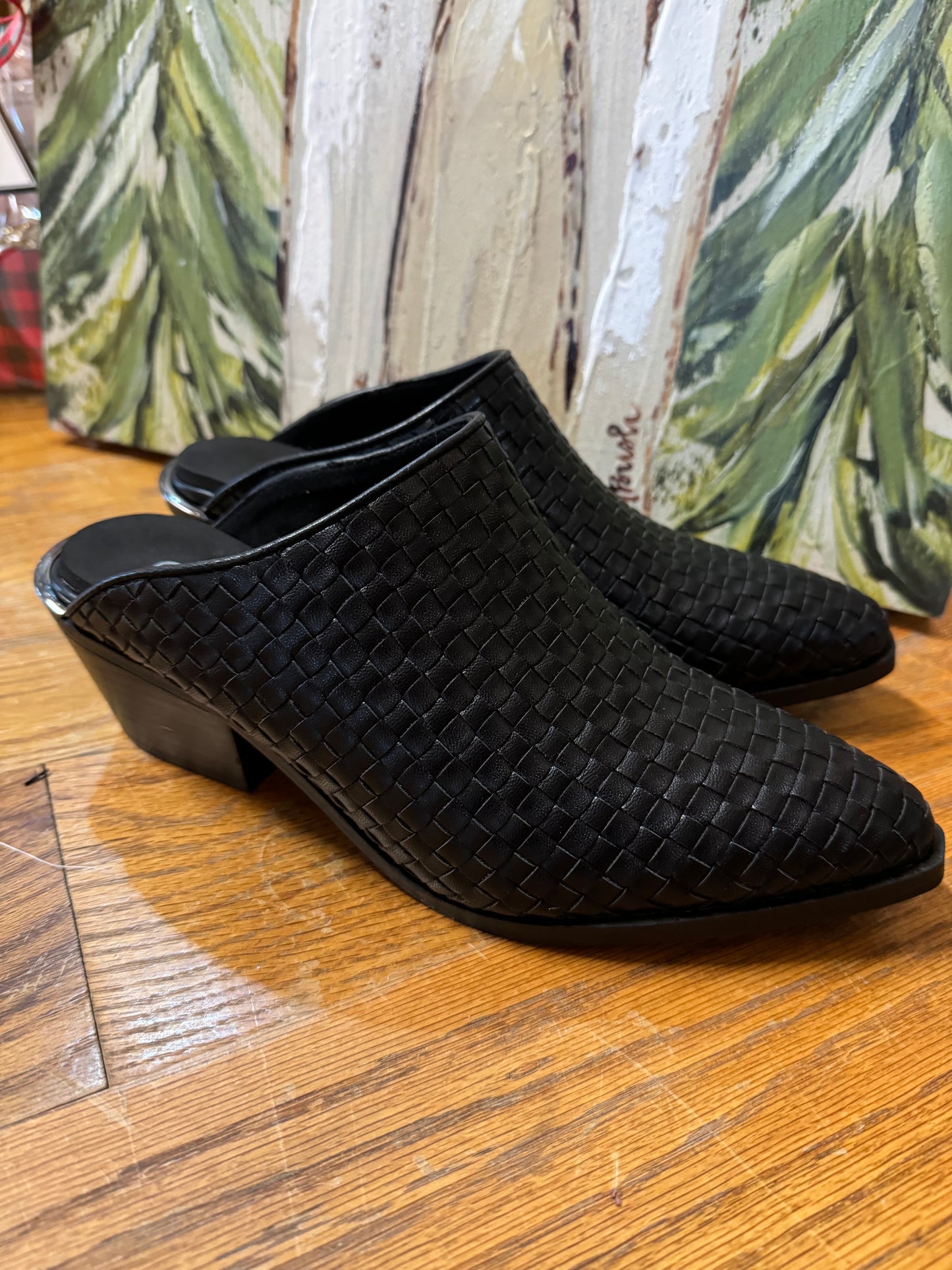 Corkys Basketweave Mules - TGIF in Black