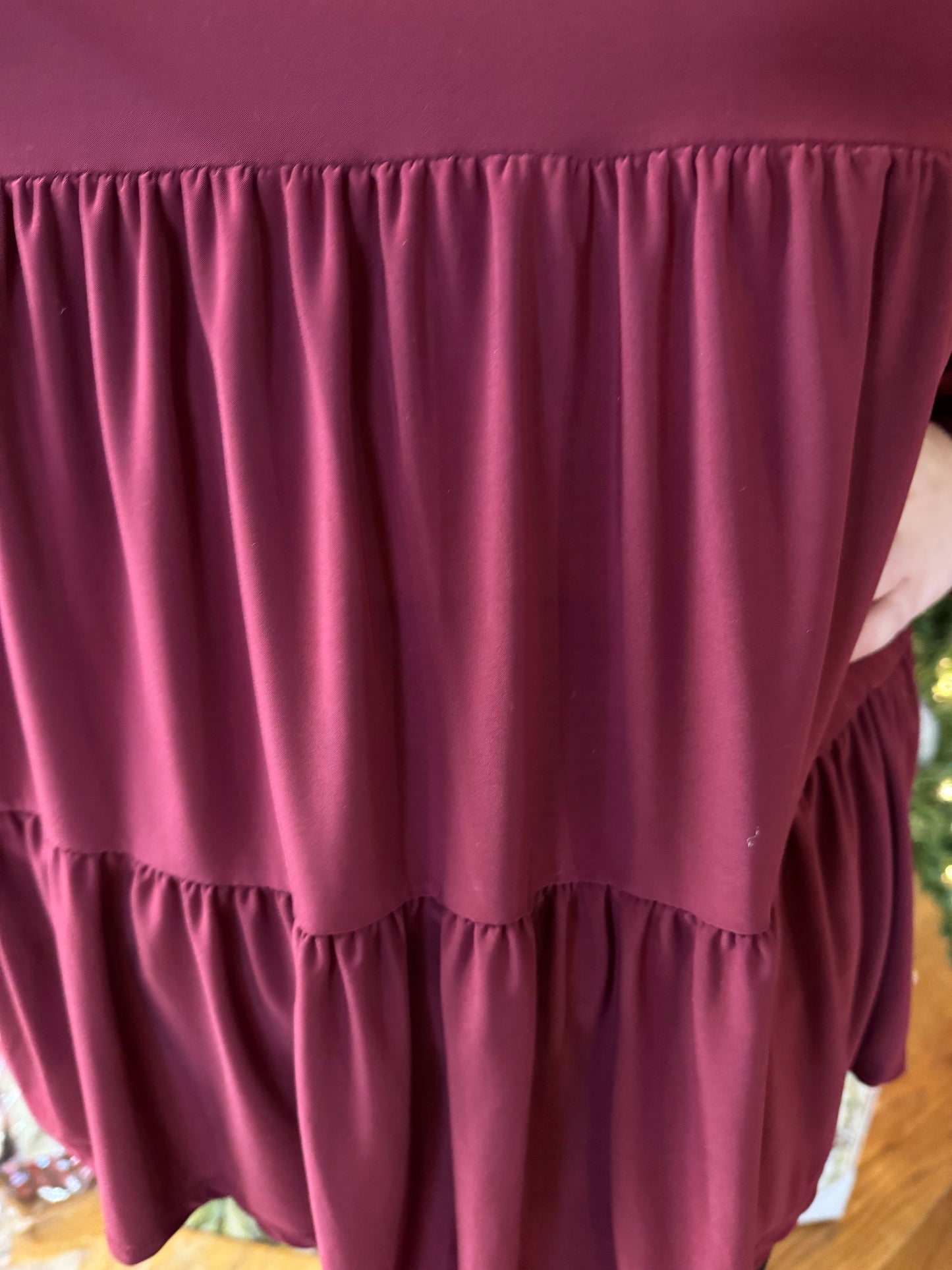 Celeste Burgundy Brushed Bulgary Top