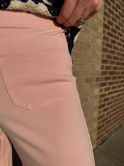 Kim Gravel Petite Pull-On Pink Pants