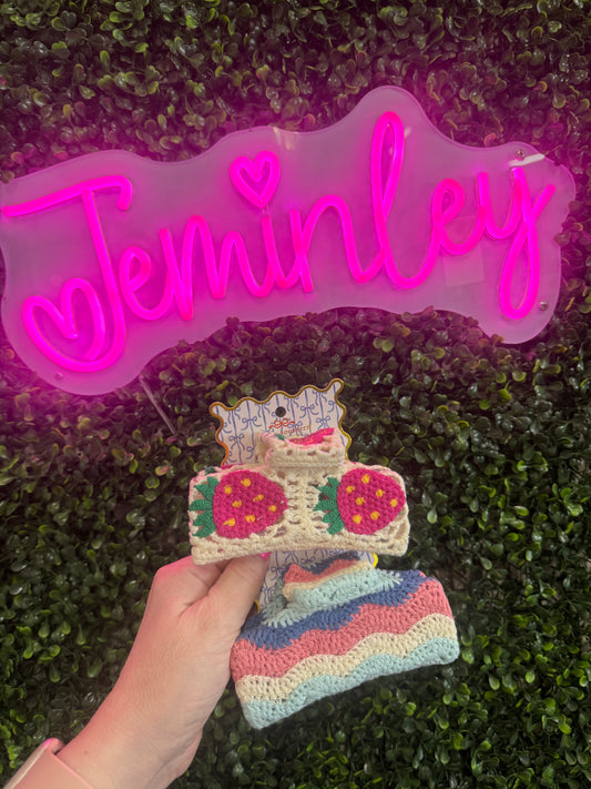 Simply Southern Strawberry Crochet Hair Clip