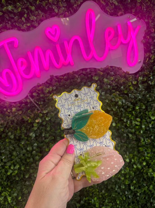 Simply Southern Hair Clips - Fruit