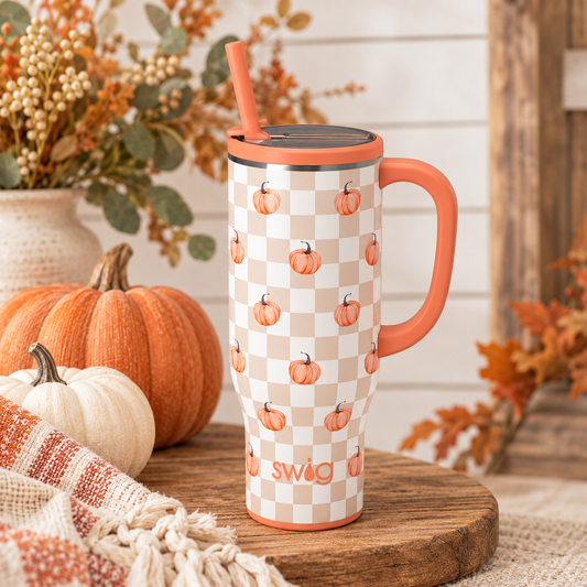 Swig 30 oz Mega Mug - Pumpkin Check