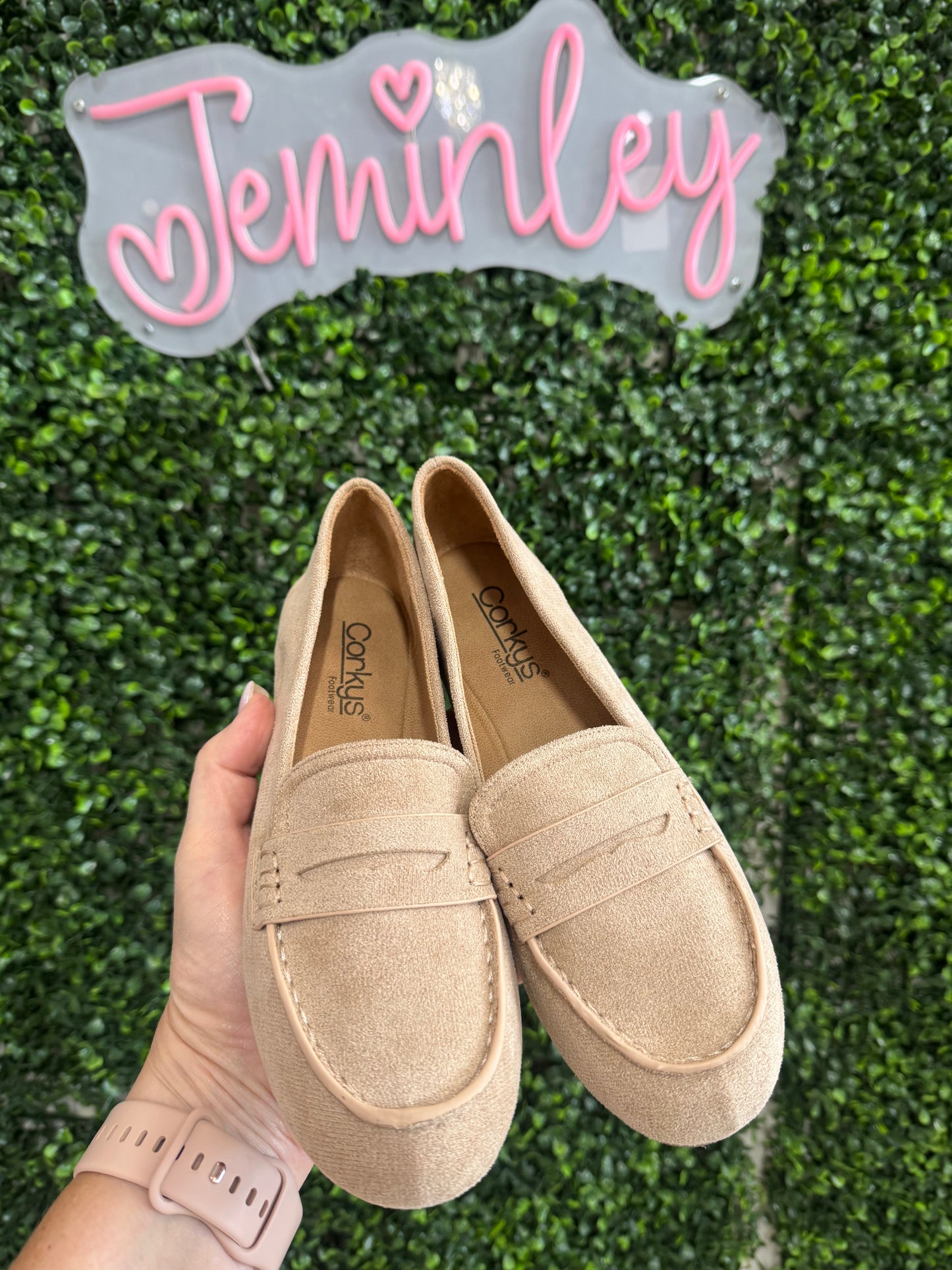 Corkys sand Faux Suede Don’t Tell shoes