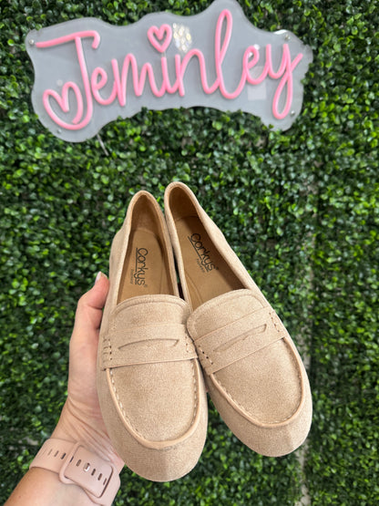 Corkys sand Faux Suede Don’t Tell shoes